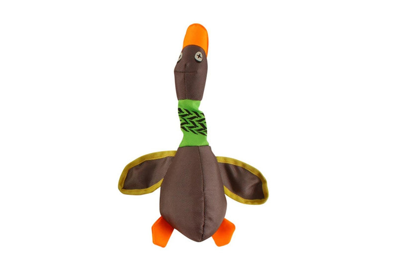 2x Pro Pet 34x25cm Duck Plush w Squeaker Interactive Fun Play Dog Toy Assorted