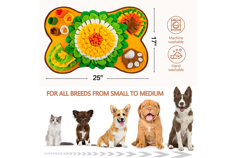 Large Snuffle Mat For Dogs Pet Interactive Training And Stress Relief Sniff Feeding Slow Feeder Treat Toys - A