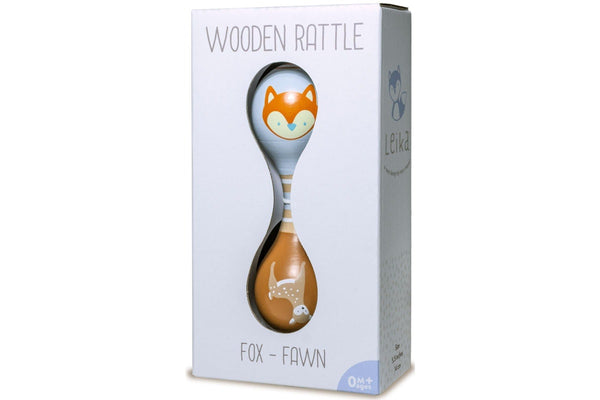 Mary Meyer: Leika Fox & Fawn Wooden Rattle