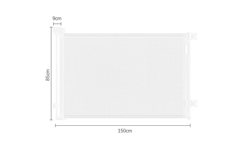 Petswol: Retractable Safety Gate Fence For Pets And Children - White