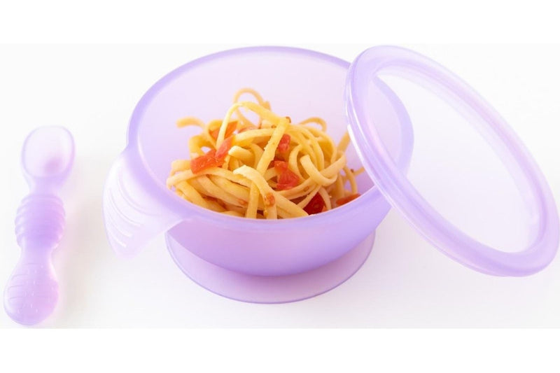 Bumkins: Jelly Silicone First Feeding Set - Purple Jelly