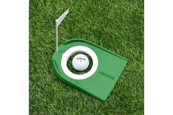 2Pcs Indoor Golf Putting Trainer With Hole Flag Putter Green Practice Aid Home Yard Outdoor Training Adjustable - Standard - Set Of 1