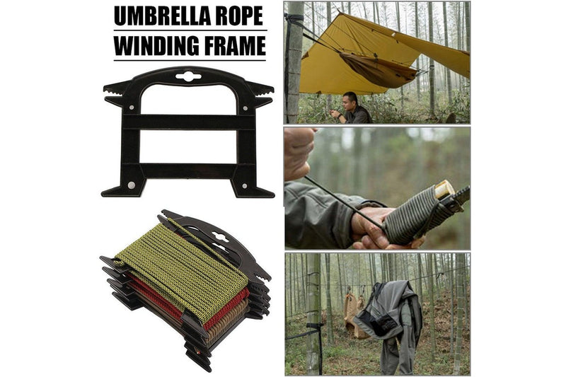 10Pcs Tidy Holder Rope Parachute Cord Winder Prevents Tangles Line Spool Organizer Bush - Standard