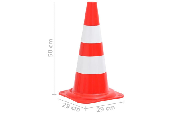Reflective Traffic Cones 20 Pcs Red And White 50 Cm Opbkai