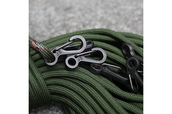 20 Pcs Equipment Survival Paracord Carabiner Snap Mini Sf Spring Clip Camping Hiking Hook Backpack Tactical Buckle - Standard