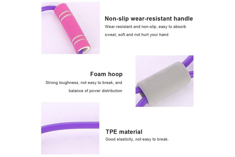 Resistance Band Back Stretch Belt Home Gym Fitness Equipment - Purple