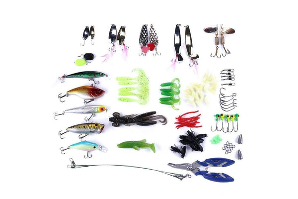 110 Piece Sea Bass Soft Bait Set For Freshwater Fishing