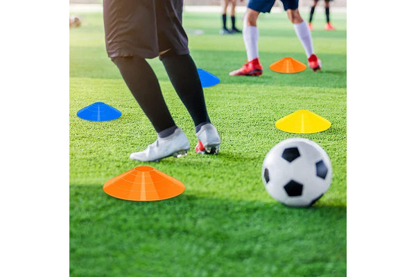 50 Soccer Cones with Carry Bag & Holder for Training