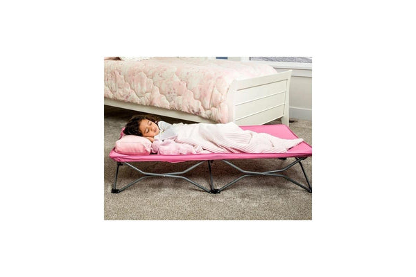 Regalo Portable 122cm Foldable Sleeping Nap Bed Travel Toddler Kids 2-5y Pink