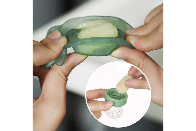 Haakaa: Fresh Food Feeder with Mini Nibble Tray - Olive Green