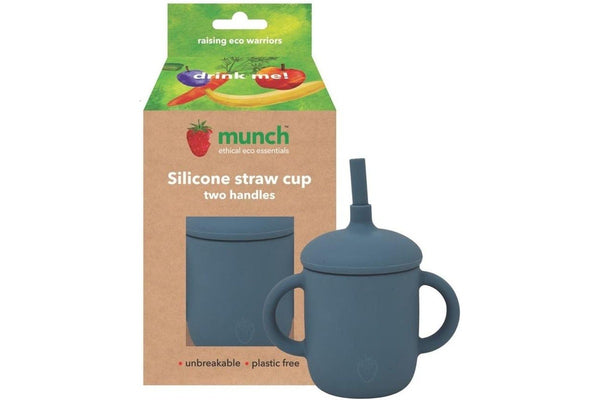 Munch: Baby Silicone Cup With Handles - Blue