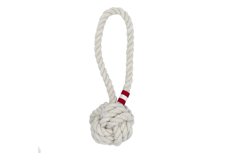 2x Louie Living Urban 20x7.5cm Tug Rope Fun Play Teeth Gum Dog Pet Toy Small WHT