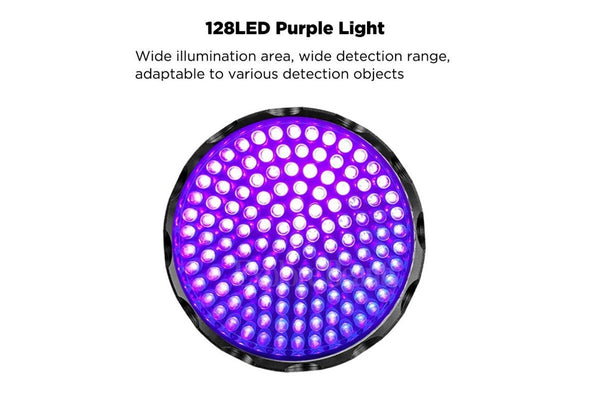 128 LED UV Blacklight Flashlight