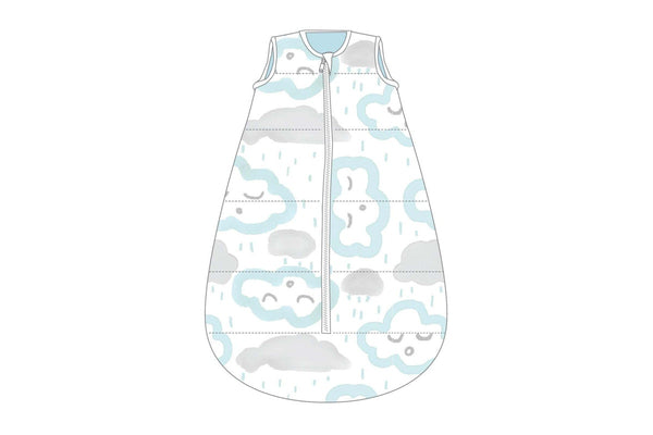 Baby Studio: Cotton Studio Bag 2.5 Tog - Peppermint Clouds (0-6 Months)