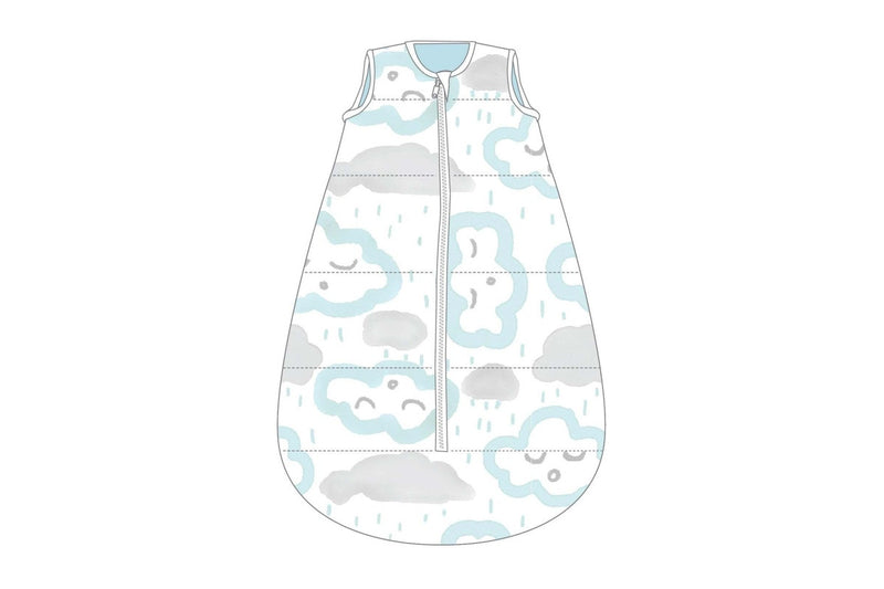 Baby Studio: Cotton Studio Bag 2.5 Tog - Peppermint Clouds (0-6 Months)