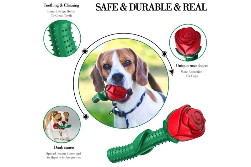 Attractive Durable Floatable Cleaning Teeth Rose Shaped Dog Chew Toy For Small Medium Large Dog