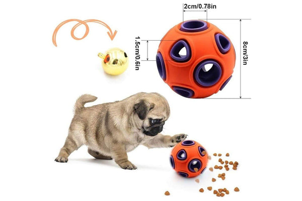 Durable Giggle Bounce Food Dispenser Teeth Cleaning Chew Rubber Ball For Dogs