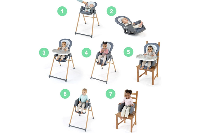 Ingenuity: Proper Positioner 7-in-1 Deluxe High Chair - Chambray