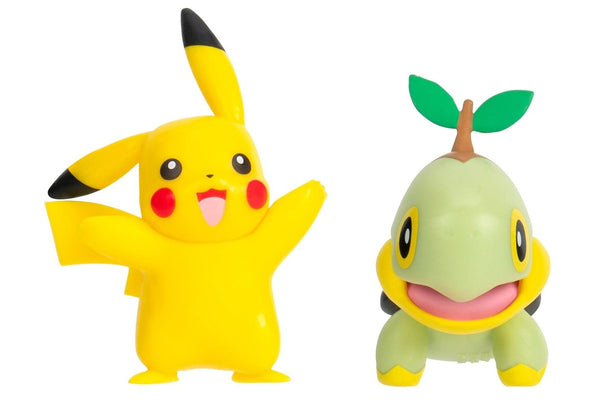 Pokemon: Battle Figure Pack - Turtwig & Pikachu