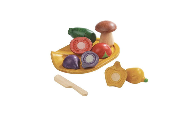 Plan Toys Assorted Vegetable Set Kids Childrens Interactive Toy Playset 18M+