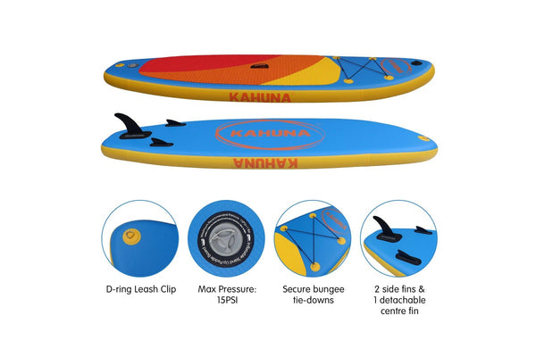 Kahuna Hana Inflatable Stand Up Paddle Board 10FT w/ iSUP Accessories