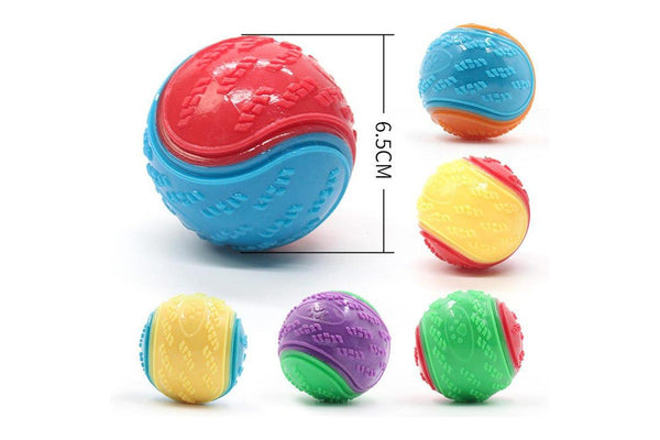 4Pcs Squeaky Dog Balls High Bouncy Ball Toys for Interactive Playing Pet Chew Balls