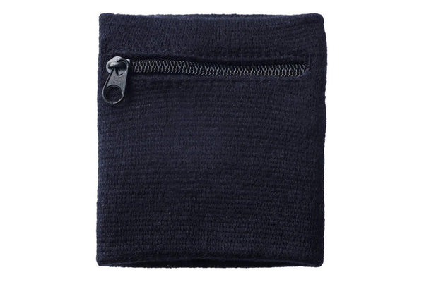 Bullet Brisky Sweatband With Zipper (Pack of 2) (Navy) (8 x 8 x 1 cm)