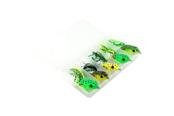 5 Soft Water Hit Frog Lures With Box