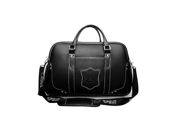 Golf Portable Large Capacity Genuine Leather Ball Bag Clothing Bag For Men Built-In Shoe Bag