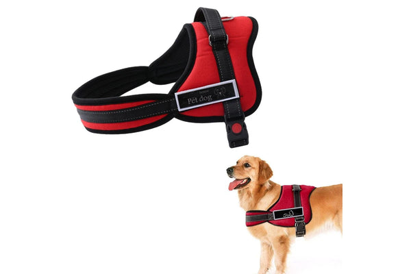 No-Pull Dog Harness Adjustable Outdoor Adventure Pet Vest with Reflective Design for Walking Training