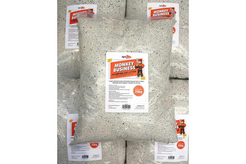 Monkey Business Cat Litter - Active Charcoal Clumping (20kg)