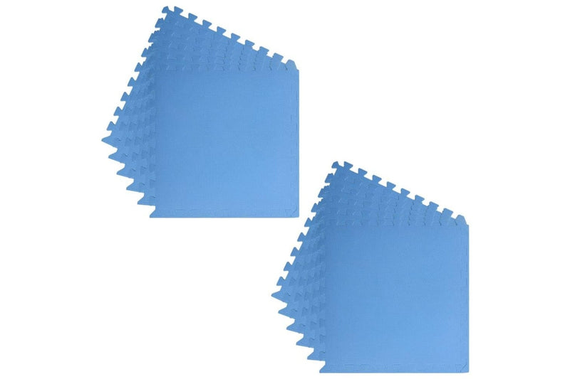 Floor Mats 12 Pcs Eva Foam Blue