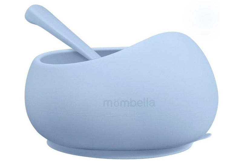 Mombella: Silicone Suction Bowl - Light Blue