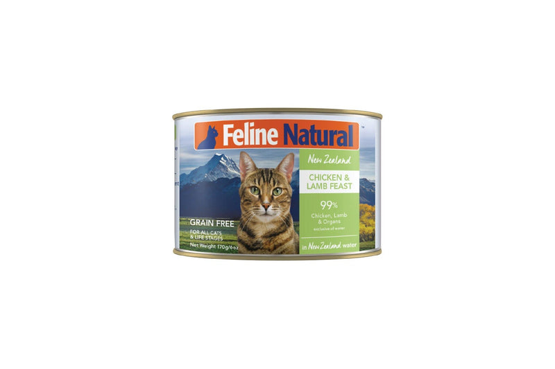 Feline Natural: Canned Cat Food, Chicken & Lamb 170g (12 pack)