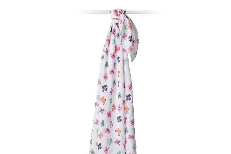 Lulujo: Muslin Cotton Swaddle - Butterfly