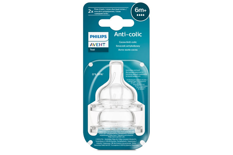 Avent: Anti-colic Fast Flow Teats (2 Pack)