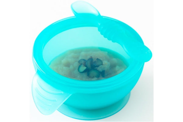 Bumkins: Jelly Silicone First Feeding Set - Blue Jelly