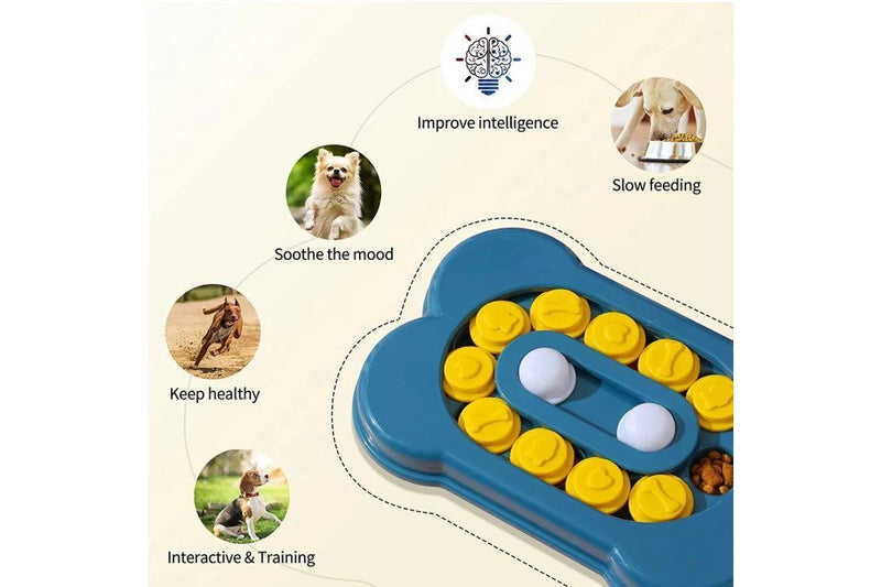 Bone Shape Interactive Treat Feeding Training Puzzle Dog Toy