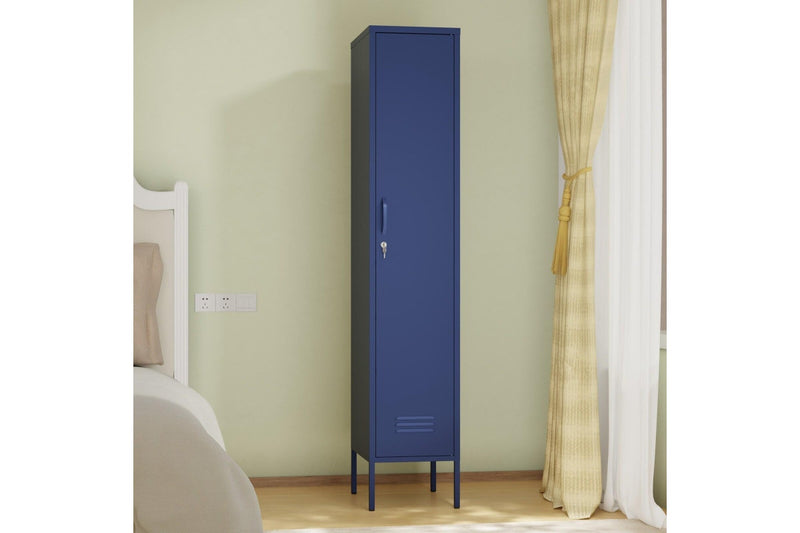 Fraser Country Milan Metal Locker Storage Cabinet - Navy Blue