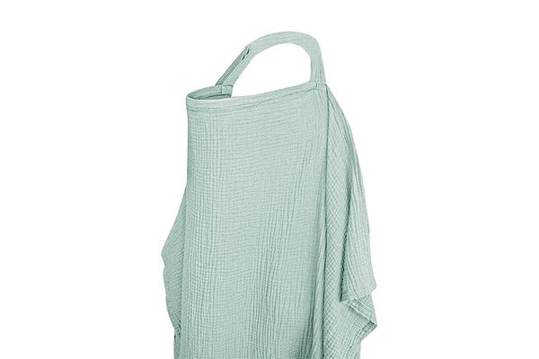 Nursing Cover Mother Nursing Apron Breastfeeding Cover with Adjustable Hoop Green