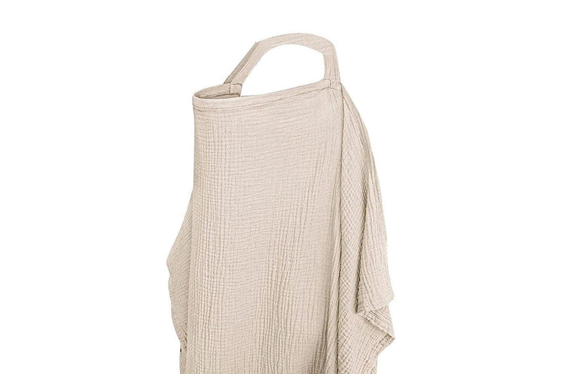 Nursing Cover Mother Nursing Apron Breastfeeding Cover with Adjustable Hoop Khaki