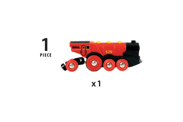 Brio Mighty Red Action Locomotive Childrens Interactive Pretend Play Toy 3+