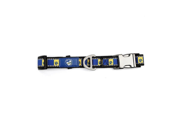 NRL Parramatta Eels Merch Pet Dog Reflective Adjustable Collar Nylon 38cm-58cm