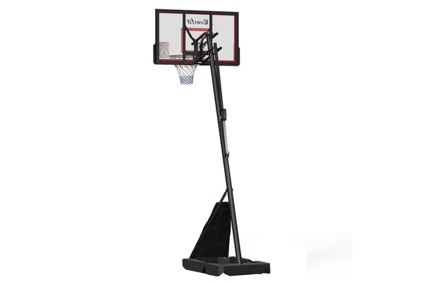 Portable Basketball Hoop Stand System Height Adjustable Net Ring Red