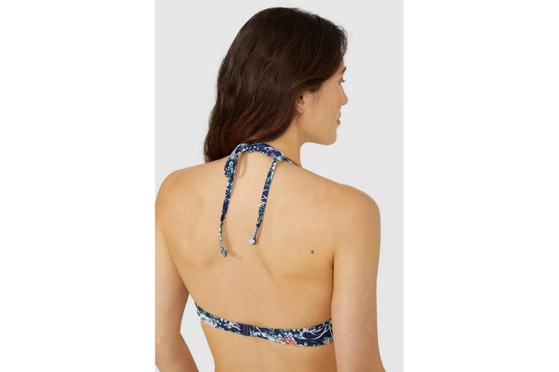 Debenhams Womens/Ladies Floral Underwired Bikini Top (Navy) (34B)