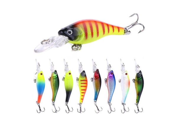 8 Piece Mino Floating Fishing Lures Set