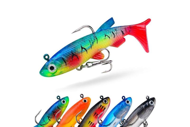 Realistic 7.5cm/13.5g t Tail Soft Lure For Sea Bass Fishing