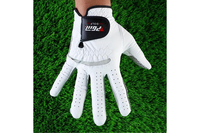 Right Hand Sheepskin Anti-Slip Particle Golf Men Gloves - Size 22#