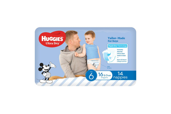 Huggies Ultra Dry Convenience Junior Boy Nappies - Size 6