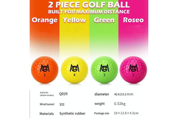 12Pcs /Box Golf Colored Competition Balls Double Layer Practice Balls